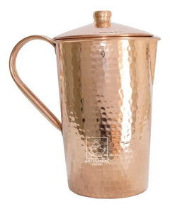 Jarra De Cobre Con Tapa Artesanal