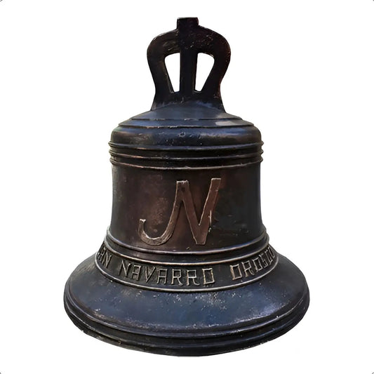 Campana de bronce personalizada, modelo antiguo o rústico, fundida a mano en México