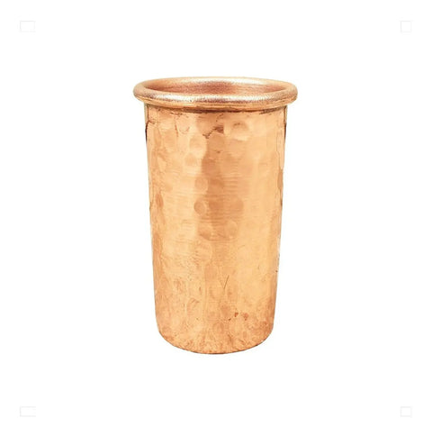Vaso tequilero de cobre para bebidas frías y mezcal, martillado a mano en México
