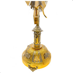 Custodia Eucaristica Ostensorio Cristo Rey Alpaca 70 Cm