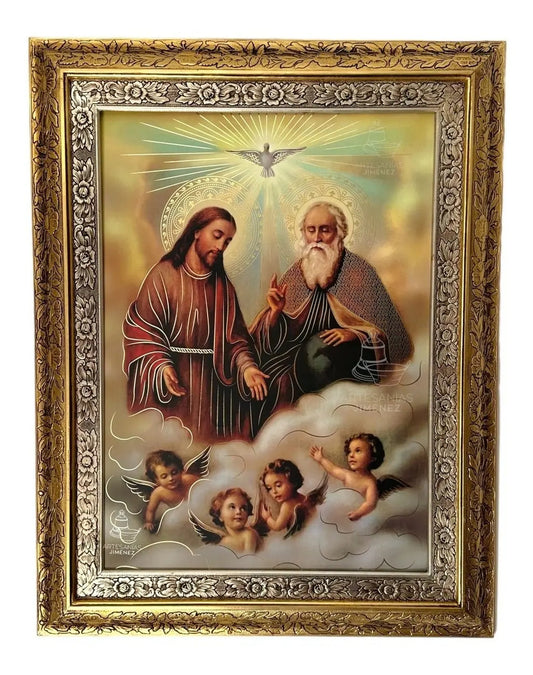 Cuadro de la Divina Providencia, 90x70 cm, hecho a mano en México