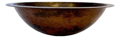 Lavamanos O Lavabo De Cobre Martillado 49x40 Cm Patinado Oscuro