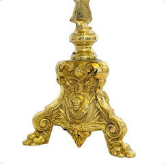 Cristo Barroco De Bronce 48 Cm Para Altar Pie De Leon Bronce