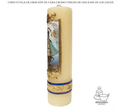 Cirio O Vela De Oración Virgen De San Juan De Los Lagos
