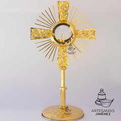 Custodia Liturgica Ostensorio Santísimo De Alpaca 55 Cm