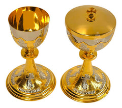 Caliz Copon Y Patena Liturgico Jhs Y Símbolos Litúrgicos C1
