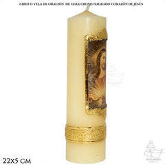 Cirio O Vela De Oración Sagrado Corazón De Jesús