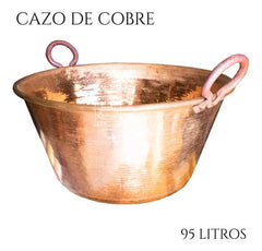 Cazo De Cobre Artesanal Capacidad 95 Litros Grueso
