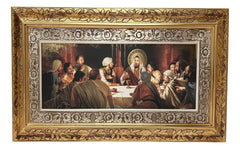 Cuadro Ultima Cena 70x40 Cm C2 Marco Oro Y Plata Oro Y Plata
