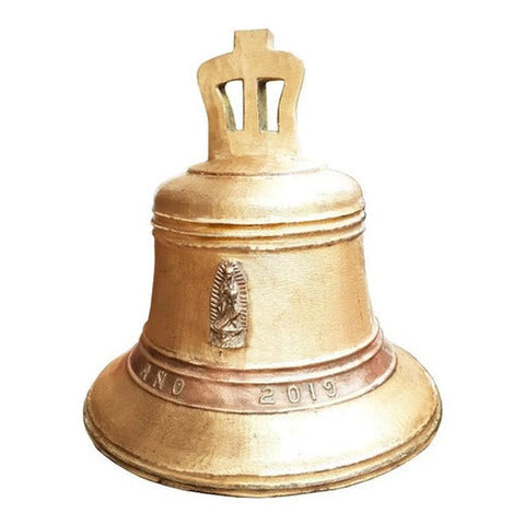 Campana de bronce de 150 kg para iglesia, fundida a mano en México
