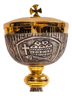Caliz Copon Y Patena Liturgico Vaso Sagrado D02
