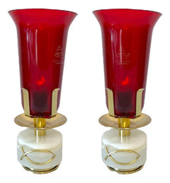 Candeleros Eléctricos Para El Santísimo Redondos Semanario Dorado