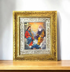 Cuadro Divina Providencia 45x40 Cm V2 Combinado Oro Y Plata Oro Y Plata Combinado Oro Plata Oro Plata
