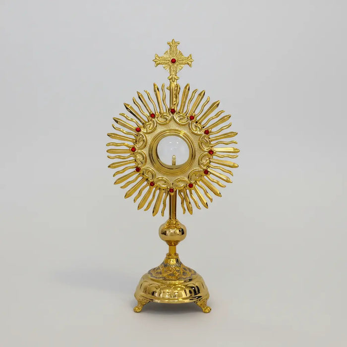 Eucharistic Monstrance, Gold-Plated Brass, 50 cm