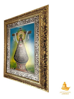 Cuadro Virgen De La Soledad 60x47 Cm C1 Combinado Oro Y Plata Oro Y Plata