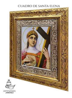 Cuadro Santa Elena 45x40 Cm Combinado Oro Y Plata Oro Y Plata
