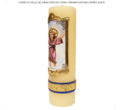 Cirio O Vela De Oración Del Divino Niño Jesus
