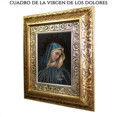 Cuadro Virgen De Los Dolores 45x40 Cm A909 Combinado Oro Y Plata Oro Y Plata