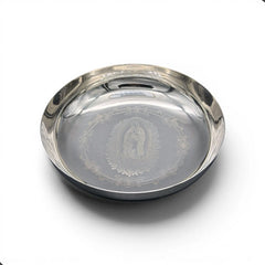 Patena Honda Religiosa Plateada Para Hostia - Copon Patena Virgen De Guadalupe
