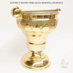 Acetre E Hisopo Para Agua Bendita Religioso A806 Grande