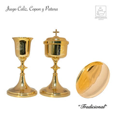 Caliz Copon Y Patena Para Iglesia O Capilla C313 Tradicional