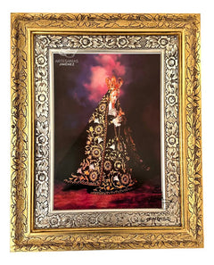 Cuadro Virgen De La Soledad 60x47 Cm C2 Combinado Oro Y Plata Oro Y Plata