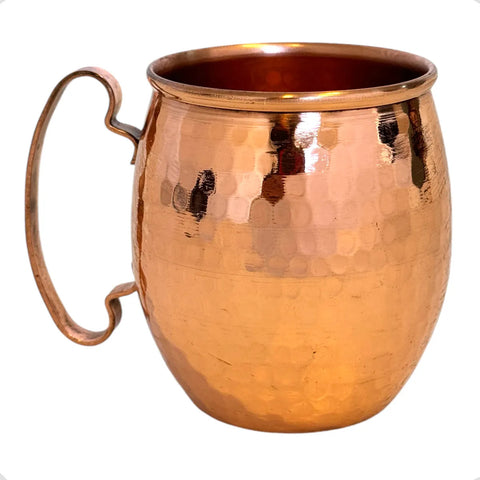 Tarro de cobre Moscow Mule de 500 ml, martillado a mano en México