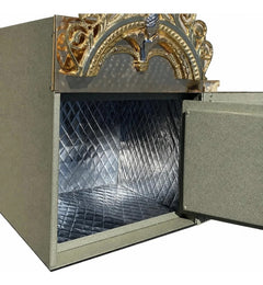 Large Bronze Tabernacle, 24k Gold & Nickel, 40x40 cm