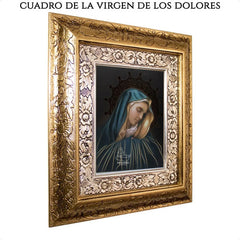 Cuadro Virgen De Los Dolores 45x40 Cm A909 Combinado Oro Y Plata Oro Y Plata