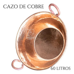 Cazo De Cobre Artesanal Capacidad 60 Litros Grueso