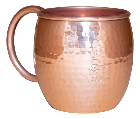 Tarro de cobre Moscow Mule de 700 ml, martillado a mano en México
