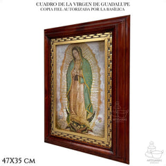 Cuadro Virgen De Guadalupe Nogal Hoja De Oro Y Plata Nogal Hoja De Oro Plata