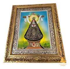 Cuadro Virgen De La Soledad 60x47 Cm C1 Combinado Oro Y Plata Oro Y Plata