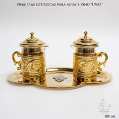 Juego De Vinajeras Para Agua Y Vino A952 Uvas