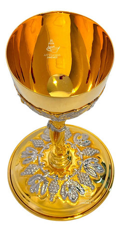 Caliz Grande De Cristo Con Patena Cristo Y Uvas