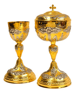 Caliz Copon Y Patena Vasos Sagrados Liturgico Extra Grande