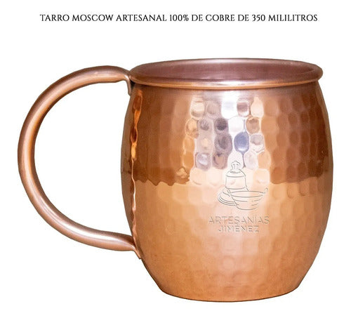 Tarro De Cobre Moscow Mule Martillado Artesanal 360 Ml Full