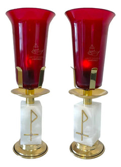 Candeleros Eléctricos Para El Santísimo Cuadrados Semanario Dorado