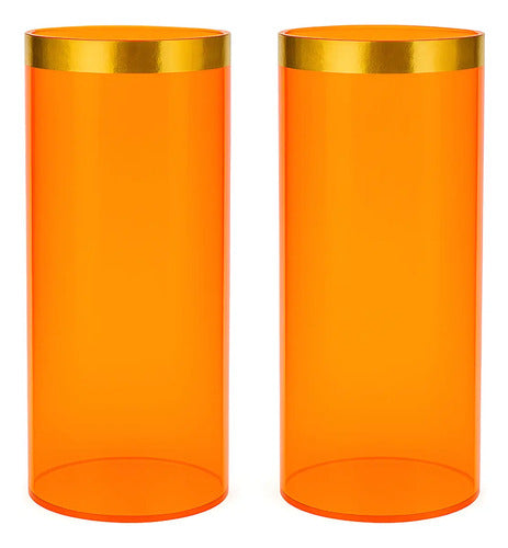 Acrílicos O Pantallas Para Cirial Naranja