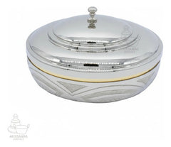 Copon O Panera Para 350 Hostias Liturgico A902 Plateado Con Detalle Dorado Grabado Litúrgico