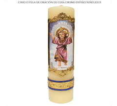 Cirio O Vela De Oración Del Divino Niño Jesus
