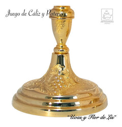 Caliz Y Patena  Flor De Lis Para Iglesia O Capilla Liturgico