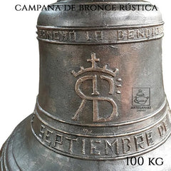 Campana De Bronce Envejecida De 100 Kg Personalizada