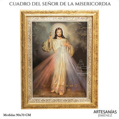 Cuadro San Jose 90x70 Cm Combinado Oro Y Plata Oro Y Plata
