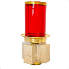 Candeleros De Mesa Para Altar Cruz Vaso Grande C1 Candeleros Piedra Cruz