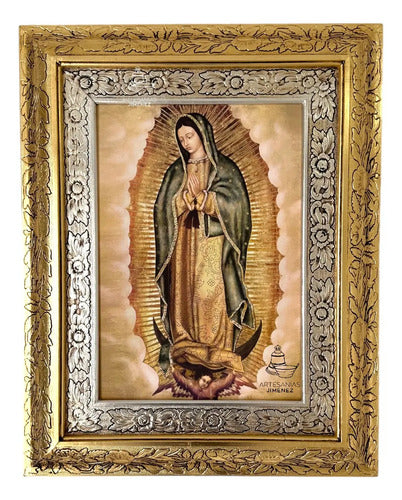 Cuadro Virgen De Guadalupe 60x47 Cm B01 Combinado Oro Y Plata Oro Y Plata