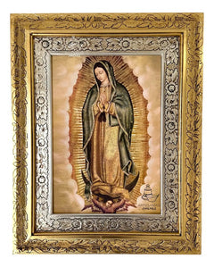Cuadro Virgen De Guadalupe 60x47 Cm B01 Combinado Oro Y Plata Oro Y Plata