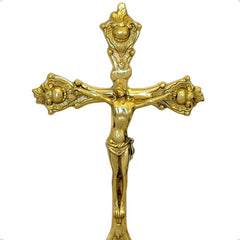 Cristo Barroco De Bronce 48 Cm Para Altar Pie De Leon Bronce