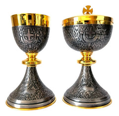 Caliz Copon Y Patena Liturgico Pavonado Cordero De Dios P01