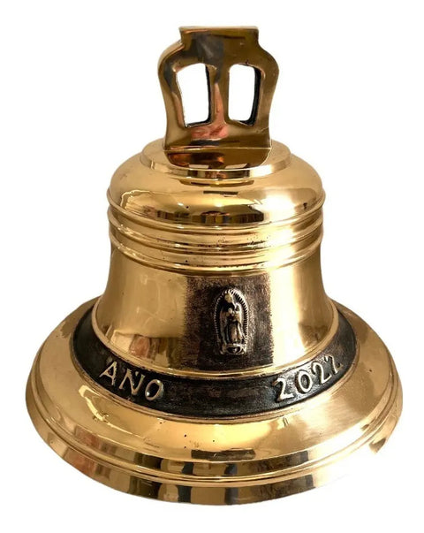 Campana de bronce de 20 kg para iglesias, capillas y presidencias, fundida a mano en México